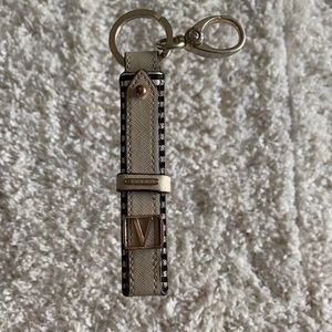 Henri Bendel Key Ring with Removable “V” Charm